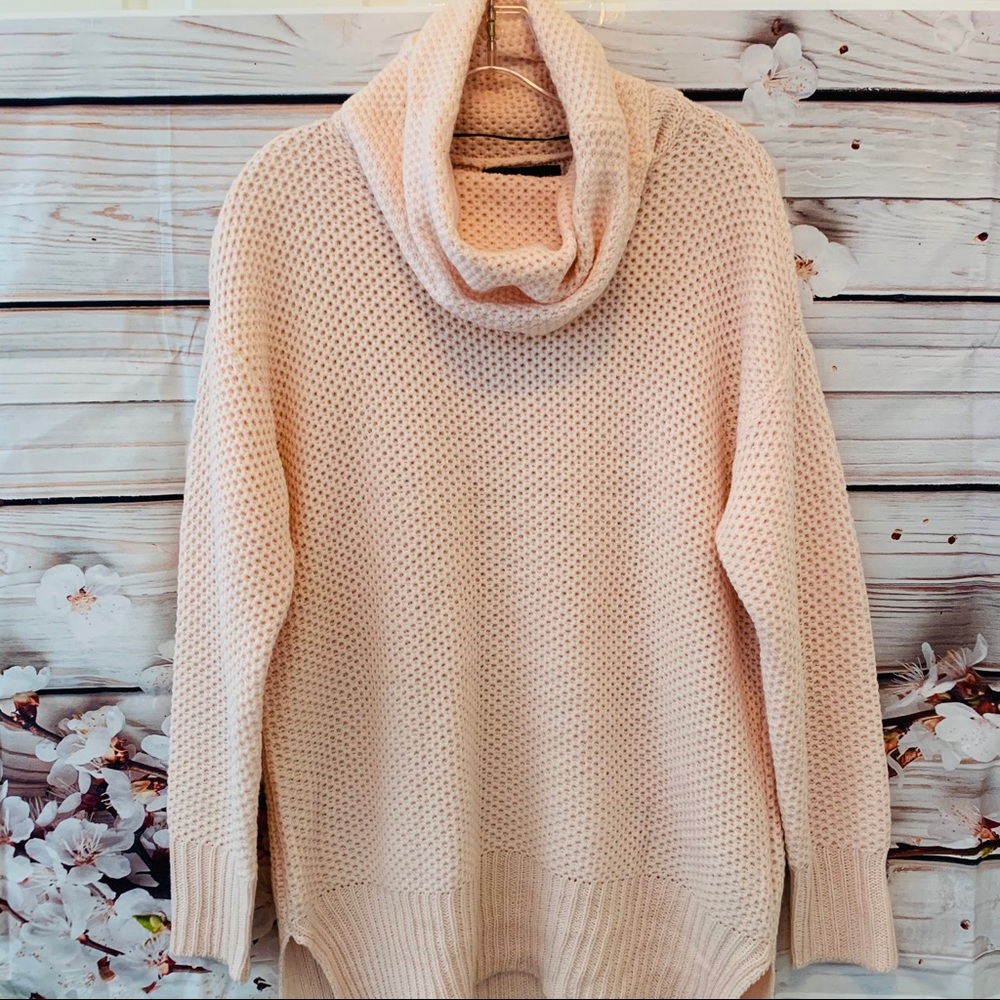 Sanctuary Pink Cowl Neck Tunic Sweater